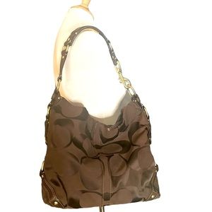Coach Carly Hobo in Signature Optic Jacquard